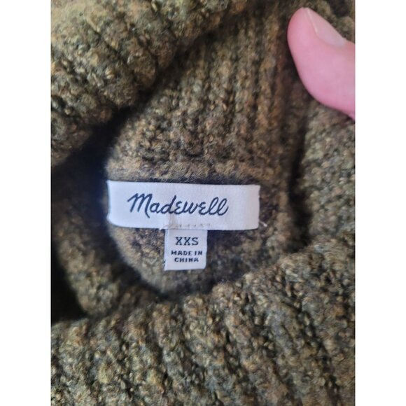 Madewell Womens Mercer Olive Green Turtle Neck Sweater Size‎ XXS Winter Cold - Picture 3 of 5